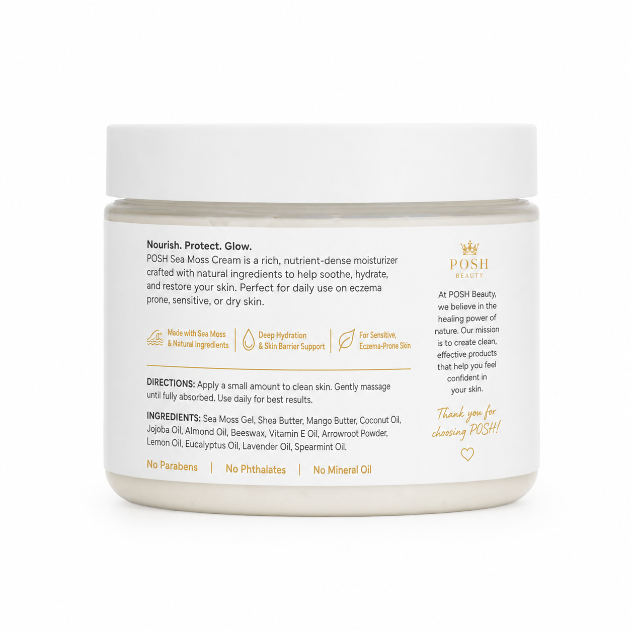 POSH Sea Moss Cream | Hydrating Skin Moisturizer