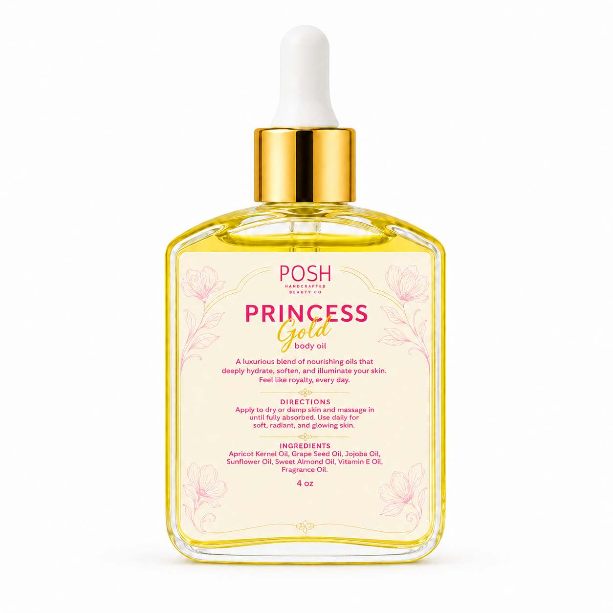 POSH Princess Gold Perfume Oil | Luxury Body Oil