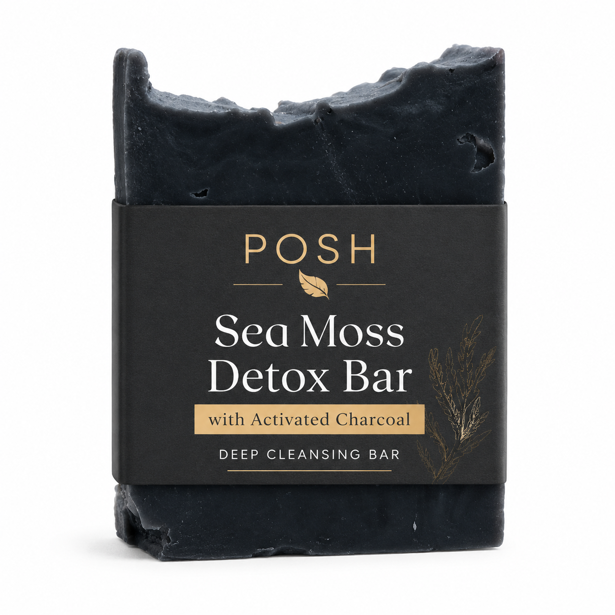 POSH Sea Moss Detox Bar with Activated Charcoal | Deep Cleansing Bar