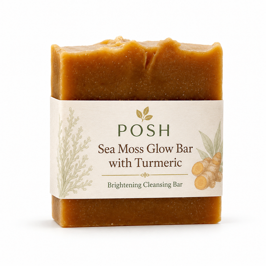 POSH Sea Moss Glow Bar with Turmeric | Brightening Cleansing Bar