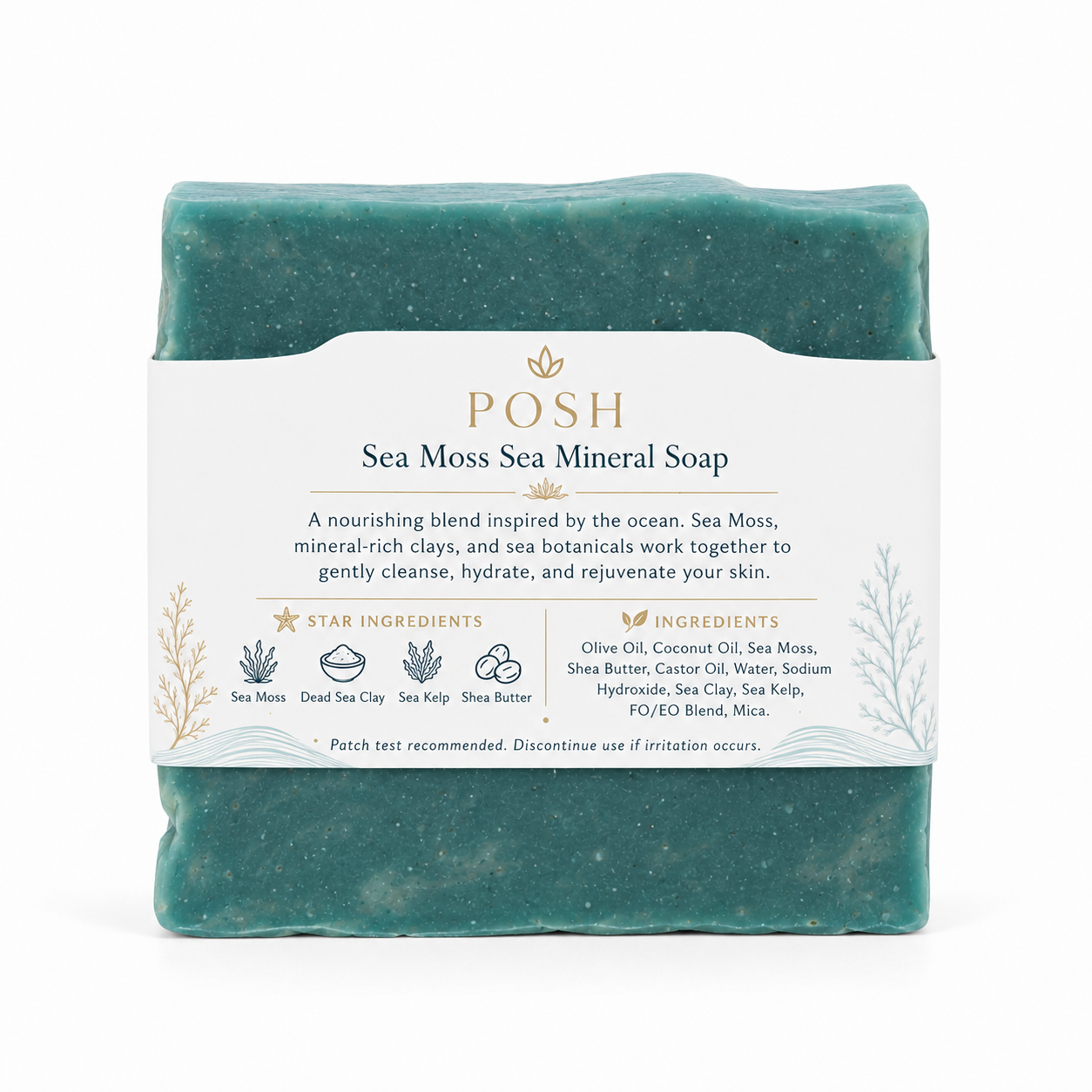 POSH Sea Moss Mineral Soap | Face & Body Cleansing Bar