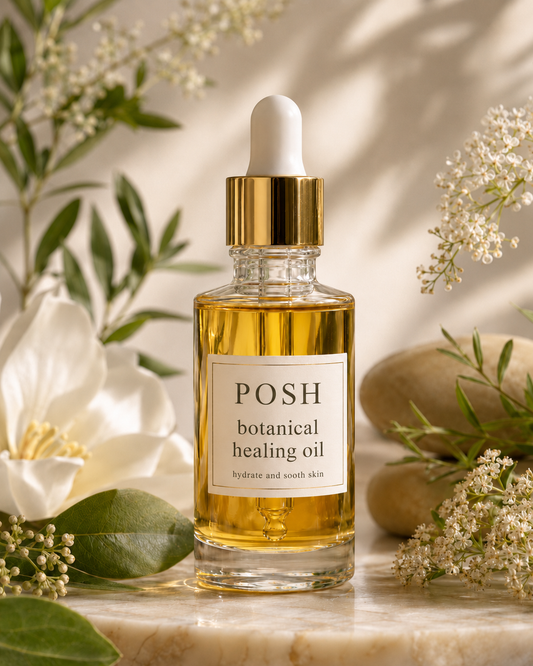Posh Botanical Healing Oil | Lightweight Face & Body Oil for Soft, Glowing Skin