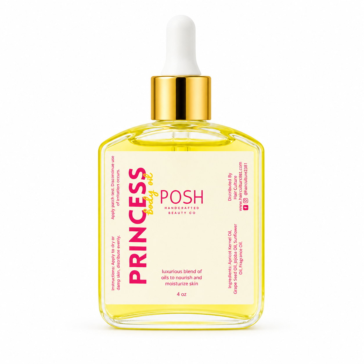 POSH Princess Gold Perfume Oil | Luxury Body Oil